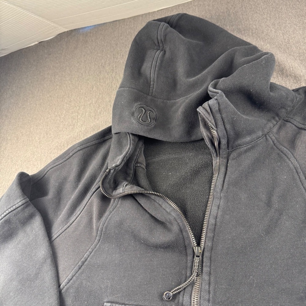 Lululemon Scuba Oversized Full Zip Hoodie Black Fleece Cropped Sweatshirt